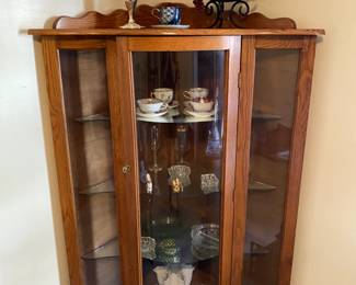 Corner Curved Glass Curio