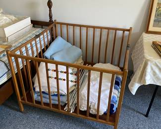 Vintage Wooden Child’s Play Pen 