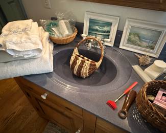 Baskets/ Ocean Paintings