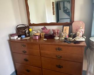 Ethan Allen Dresser with Matching Mirror