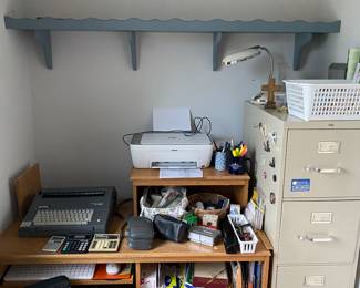 Desk, Office Supplies, File Cabinet