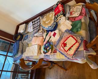 Vintage Crochet Kitchen Linens 