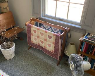 Quilt Rack, Antique School Desk