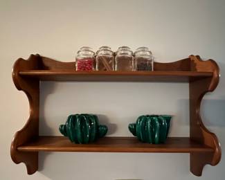 Matching Ceramic Cactus, Matching Glass Jars with Lids 