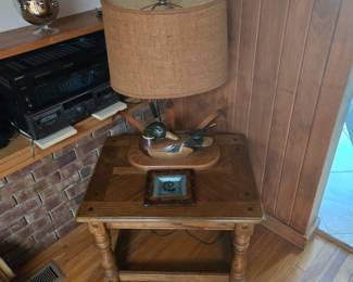 End table duck lamp