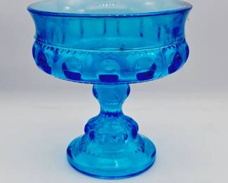 Indian glass Kings Crown Thumbprint bowl
