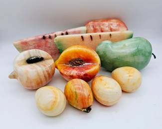 Alabaster fruit. Priced individually 