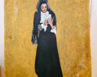 Rare James Schacht Original Painting canvas on cardboard no frame