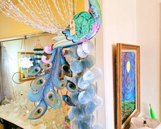 Peacock wind chime 
