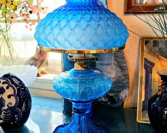 Cobalt Blue Oil Lamp
