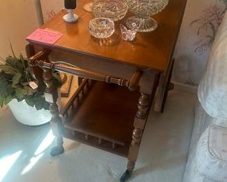 Vintage maple tea cart
