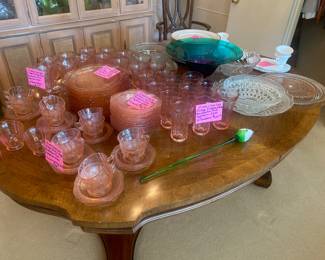 Pink Depression glass