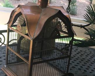 Copper bird cage