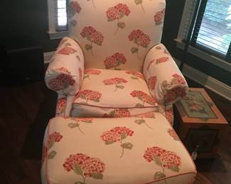 Drexel chair with ottoman
