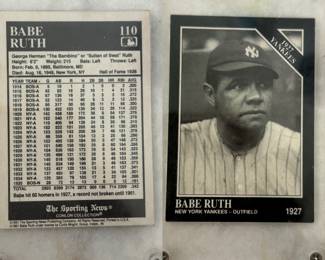1991 The Sporting News Babe Ruth Card #110 in excellent condition, in protective plastic case
