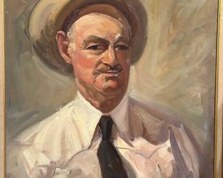 BH Harper oil on canvas in frame