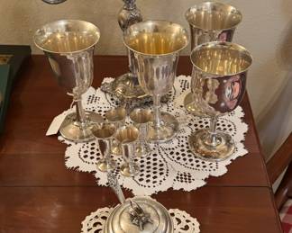 Silver accessories, sterling & silverplate