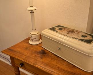 Metal lamp, side table