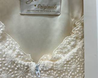 Label on vintage gown