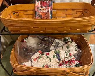 Longaberger baskets with stand
