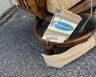 Vintage (New In Packaging) Cabana Joe - Two swivel chairs $600 Each and Two Glass Top Side Tables $500 Each 