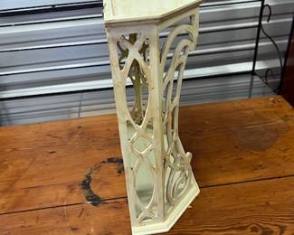 This has a glass shelf not pictured - That fits inside the wood frame. Including a stock image for reference. Vintage Art Nouveau Wall Display - Pricing TBD 