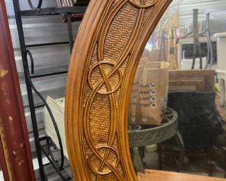 Vintage Round Wall Mirror - $200