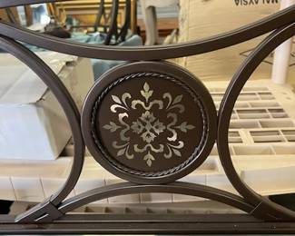 Glass/Metal Bakers/Planters Console - $200