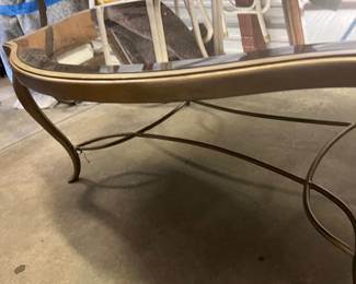 Hollywood Regency Coffee Table w/ Mercury Glass - $250