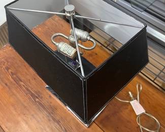 Leather Table Lamp - $50