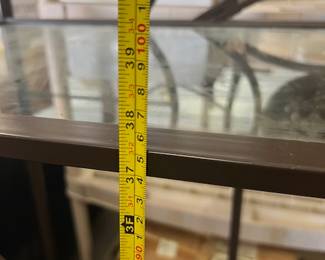 Glass/Metal Bakers/Planters Console - $200