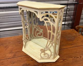 This has a glass shelf not pictured - That fits inside the wood frame. Including a stock image for reference. Vintage Art Nouveau Wall Display - Pricing TBD 