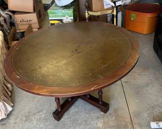 Leather Top Game Table - Pricing TBD 