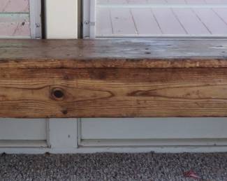 Lot 24. Primitive bench 60" W x 15" H x 10" D