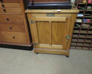 Lot 42. Oak "White Clad" wooden ice box
