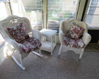 Lot 21. Wicker furniture