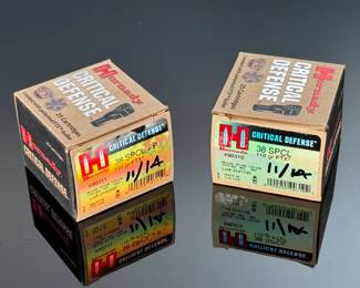 Lot of 2 Hornady Ammunition Critical Defense .38 Special Auto Ammo FTX 110 Grain 50 Rounds