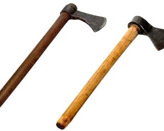 Lot of 2 Vintage Hand Forged Hatchets Axe H&P Hatchet