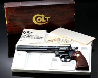 Colt Python .357 Magnum Revolver 8in Barrel Cat. I3680W Blue