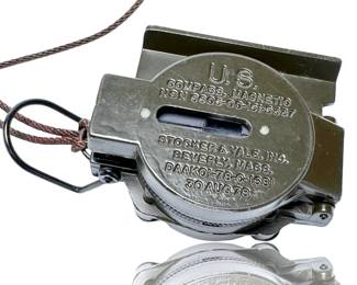 1978 Vintage US Military Compass Magnetic NSN 6605-00-151-5337 Stocker & Yale