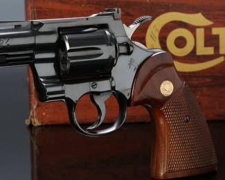 Colt Python .357 Magnum Revolver 4in Barrel CAT. I3640 Blue