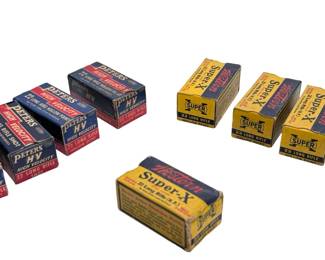 Western Super-X & Peters 22 Long Rifle Ammunition 9 Vintage Collectable Boxes