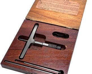 Lufkin No. 515 Micrometer Depth Gage Gauge in Case