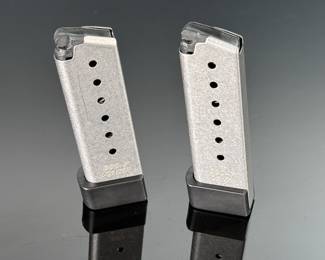 Lot of 2 Kahr Arms 380-7 7 Round Magazines With Grip Extension P380 P-380
