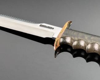 Vintage Randall Model 16 Special Fighter Knife with Sheath Sawbuck Sawteeth Blade Fighting