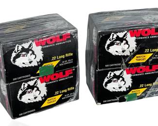 FIX THIS 20 BOXES 50 CART EACH… 2000 Rounds Wolf .22 Long Rifle Match Target 40 GR Ammo 22LR