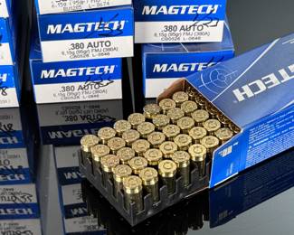 Lot of 16 Magtech Ammunition .380 Auto 95 GR FMJ Ammo 800 Rounds