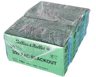 140 Rounds Sellier & Bellot 300 AAC Blackout Ammunition 147grs 9.55g No.2908/2 Ammo