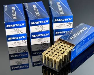 Lot of 7 Magtech Ammunition .38 Special 158 GR FMJ-Flat Ammo Spl 350 Rounds 38P