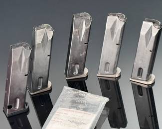 Lot of 5 Beretta Factory Original 10 round 9mm Magazines 92F PB CAL. 9 PARA MADE IN ITALY